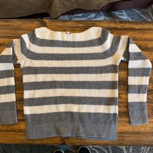 Grey striped sweater
